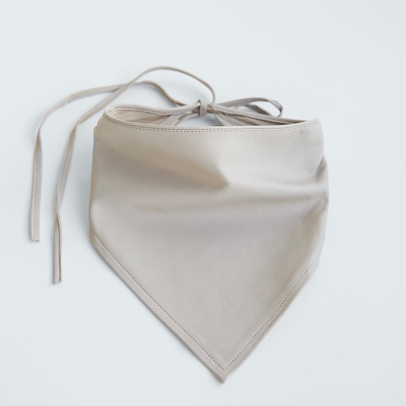 Zara Leather Bandanna. New With Tags! - Picture 2 of 4